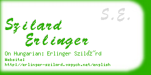 szilard erlinger business card